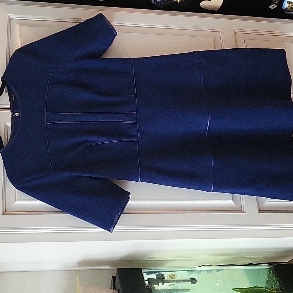 Guess womens size medium dress in faux suede blue dress